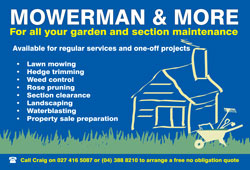 leaflet advertising lawnmowing services