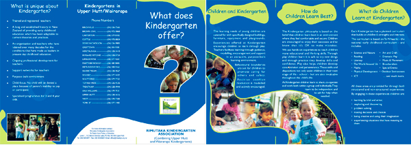 tri-fold A4 kindergarten brochure