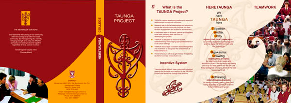 tri-fold A4 brochure to promote secondary school project