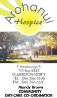 hospice business card