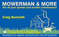 business card for garden services