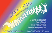 usiness card for a chiropractor