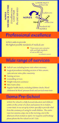 card to promote a service