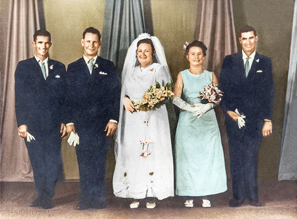 recoloured restored wedding photo delights owner