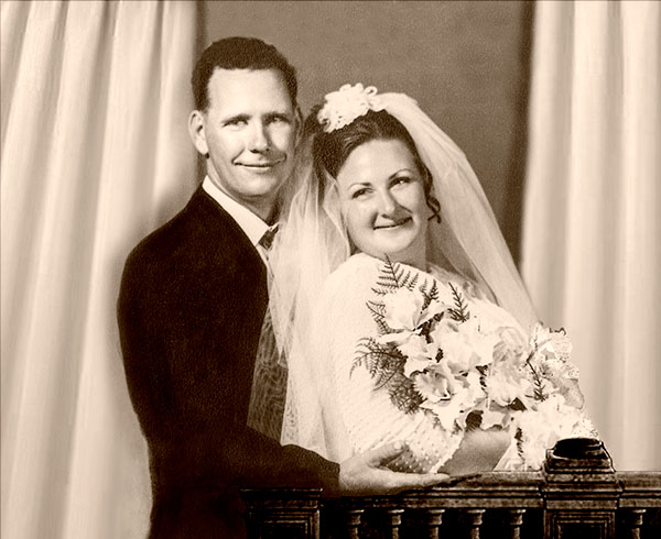 old wedding photo made good as new