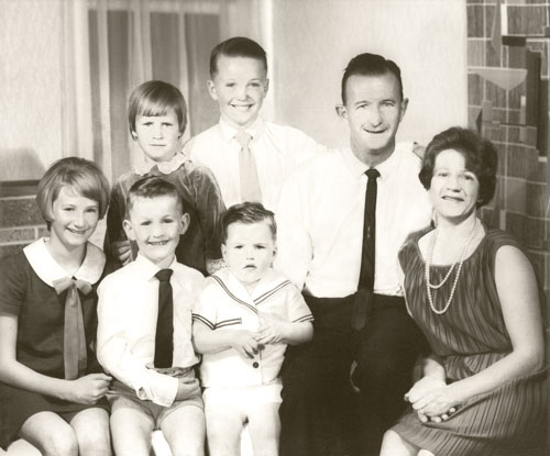 silver emulsion removed from family photo